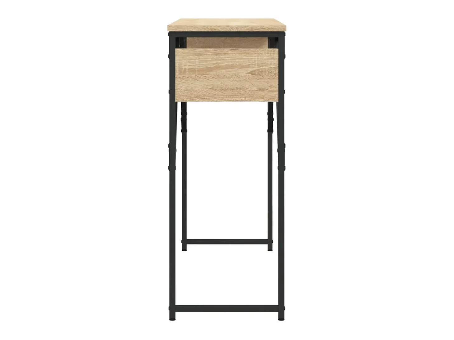 Mesa consola estante madera ingeniería roble Sonoma 105x30x75cm ES619150