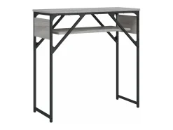 Mesa consola estante madera ingeniería Sonoma gris 75x30x75 cm ES829038