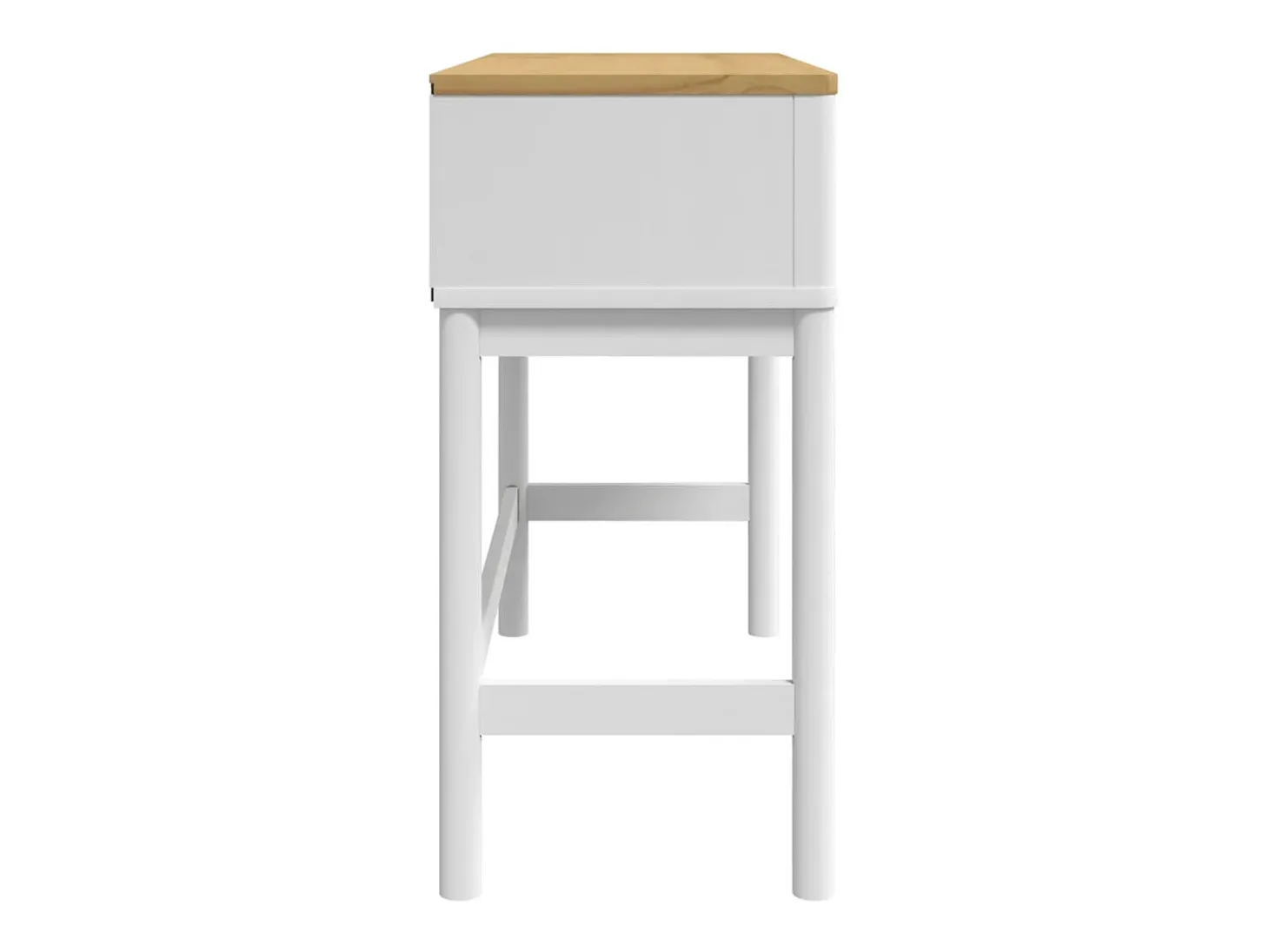 Mesa consola FLORO madera maciza de pino blanco 89,5x36,5x73 cm