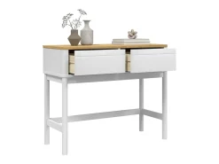 Mesa consola FLORO madera maciza de pino blanco 89,5x36,5x73 cm