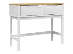 Mesa consola FLORO madera maciza de pino blanco 89,5x36,5x73 cm