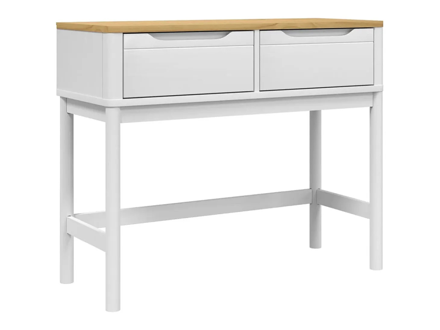 Mesa consola FLORO madera maciza de pino blanco 89,5x36,5x73 cm