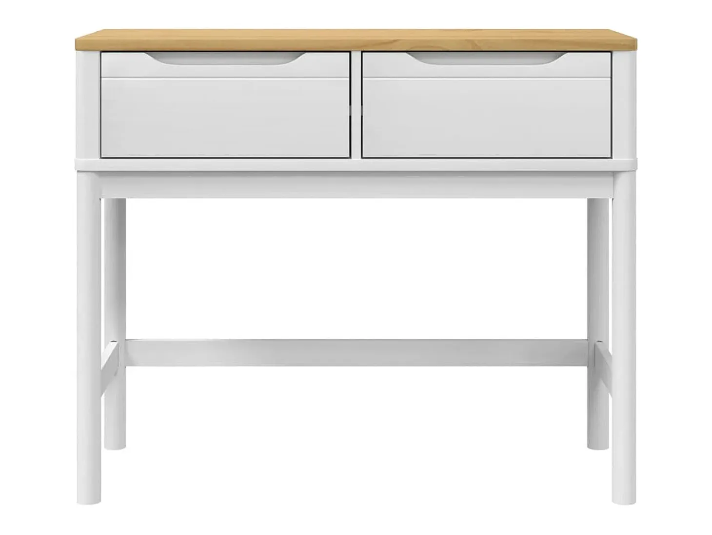 Mesa consola FLORO madera maciza de pino blanco 89,5x36,5x73 cm