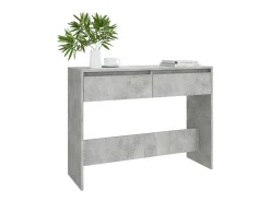 Mesa consola gris hormigón 100x35x76,5 cm madera de ingeniería