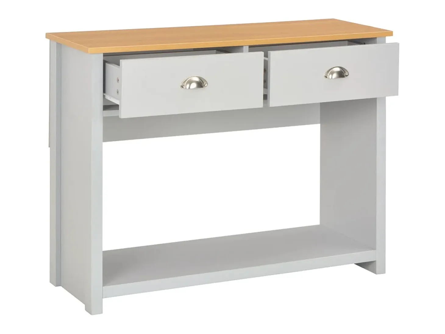 Mesa consola gris 97x35x76 cm