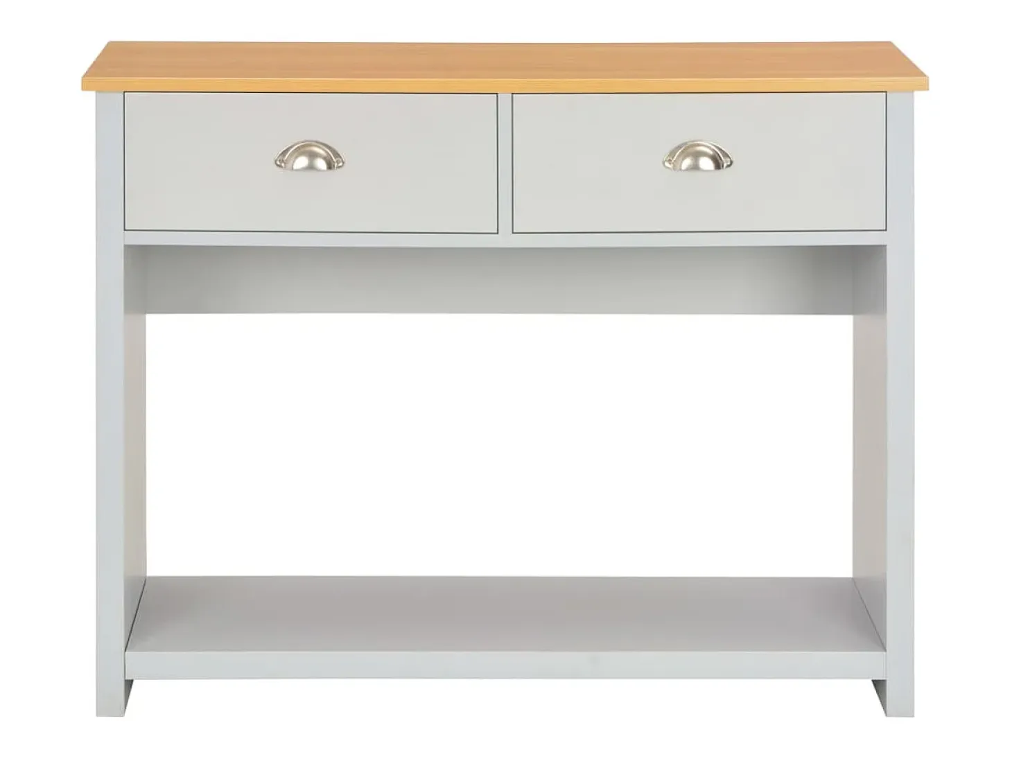 Mesa consola gris 97x35x76 cm