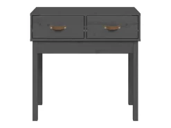 Mesa consola Gris 76,5x40x75 cm Madera maciza de pino