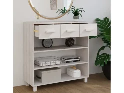 Mesa consola HAMAR madera maciza de pino blanco 90x35x90 cm