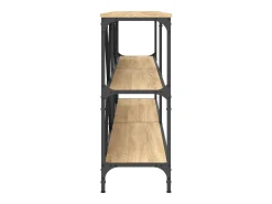 Mesa consola hierro madera ingeniería roble Sonoma 200x30x75 cm