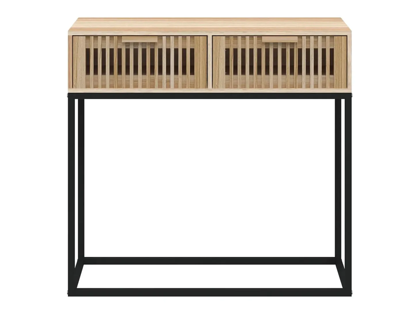 Mesa consola hierro y madera contrachapada 80x30x75 cm