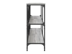 Mesa consola hierro y madera ingeniería gris Sonoma 160x30x75cm ES968530