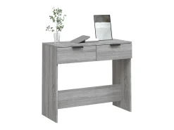 Mesa consola madera contrachapada gris Sonoma 90x36x75 cm ES632775