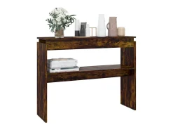 Mesa consola madera contrachapada roble ahumado 102x30x80 cm ES908979