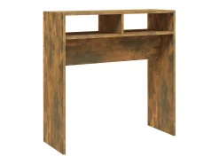 Mesa consola madera contrachapada roble ahumado 78x30x80 cm