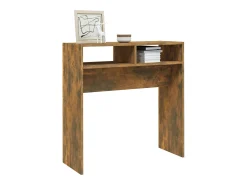 Mesa consola madera contrachapada roble ahumado 78x30x80 cm