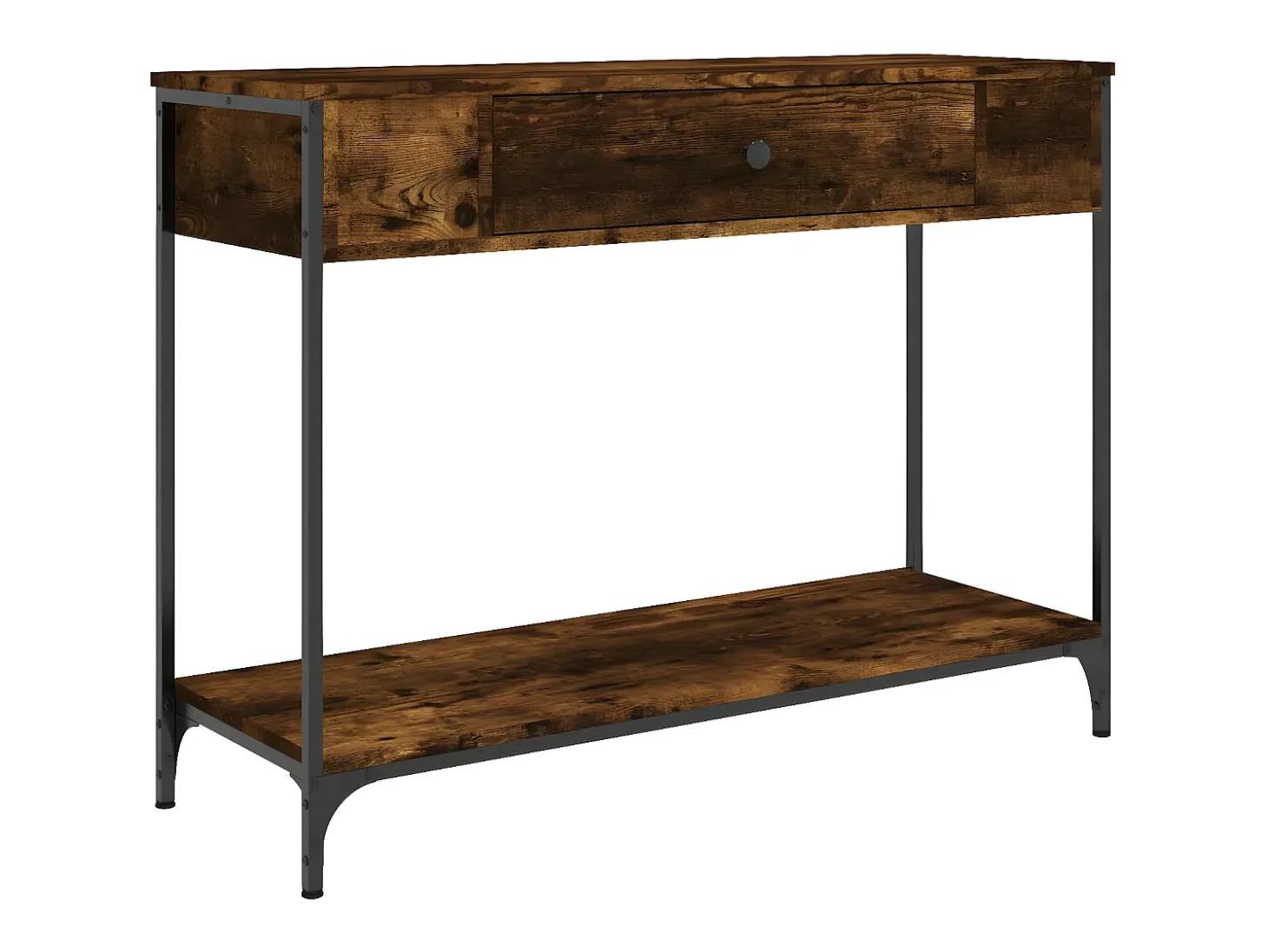 Mesa consola madera contrachapada roble ahumado 100x34,5x75 cm