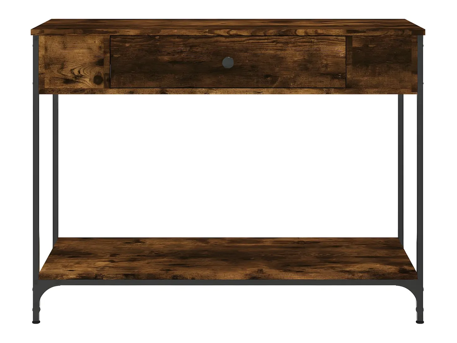 Mesa consola madera contrachapada roble ahumado 100x34,5x75 cm