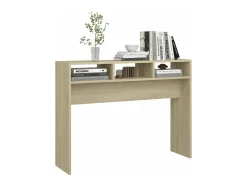 Mesa consola madera contrachapada roble Sonoma 105x30x80 cm ES348602