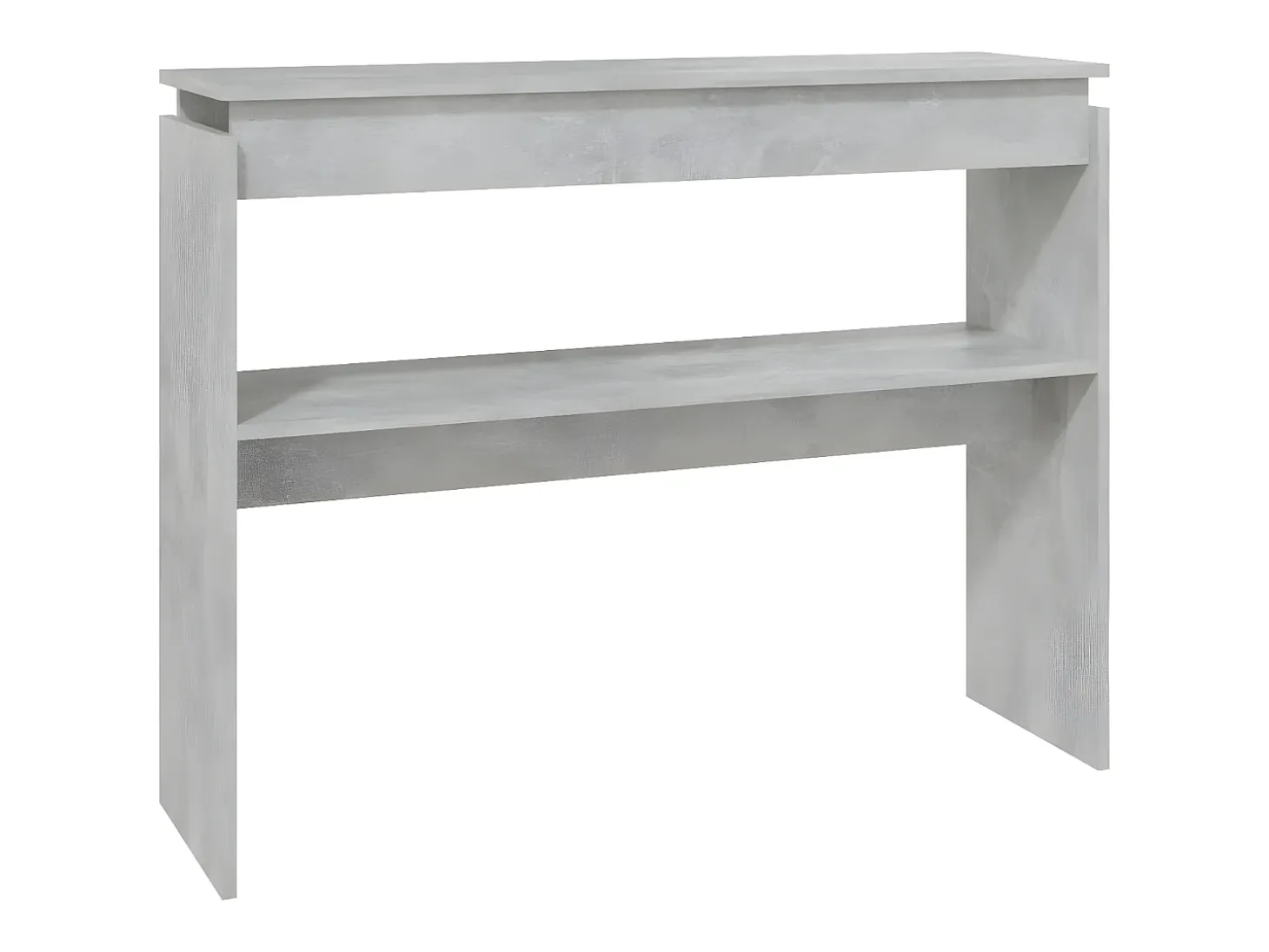 Mesa consola madera contrachapada gris hormigón 102x30x80 cm ES196022