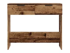 Mesa consola madera contrachapada envejecida 90x36x75 cm