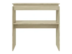 Mesa consola madera contrachapada roble Sonoma 80x30x80 cm ES778307