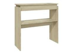 Mesa consola madera contrachapada roble Sonoma 80x30x80 cm ES778307