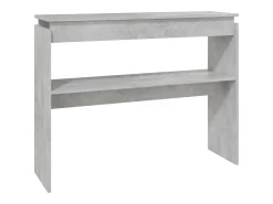 Mesa consola madera contrachapada gris hormigón 102x30x80 cm