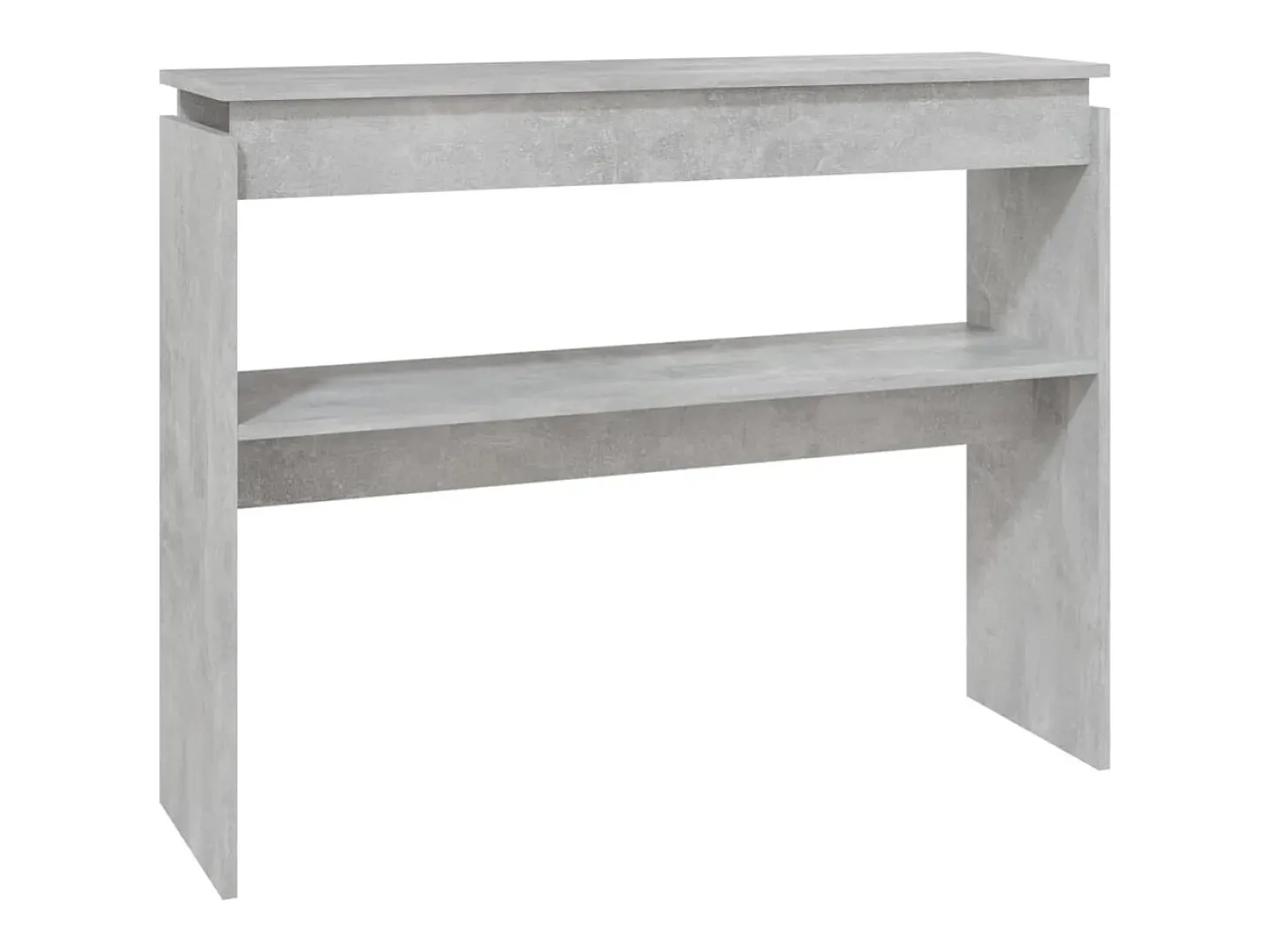 Mesa consola madera contrachapada gris hormigón 102x30x80 cm