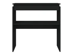 Mesa consola madera contrachapada negro 80x30x80 cm