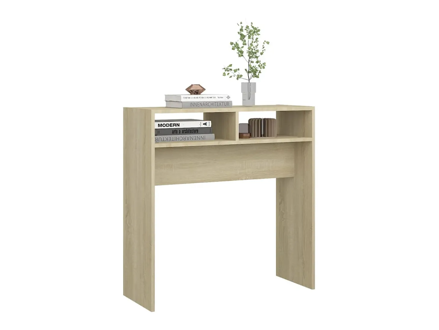 Mesa consola madera contrachapada roble Sonoma 78x30x80 cm ES940072