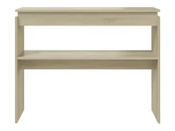 Mesa consola madera contrachapada roble Sonoma 102x30x80 cm ES653554