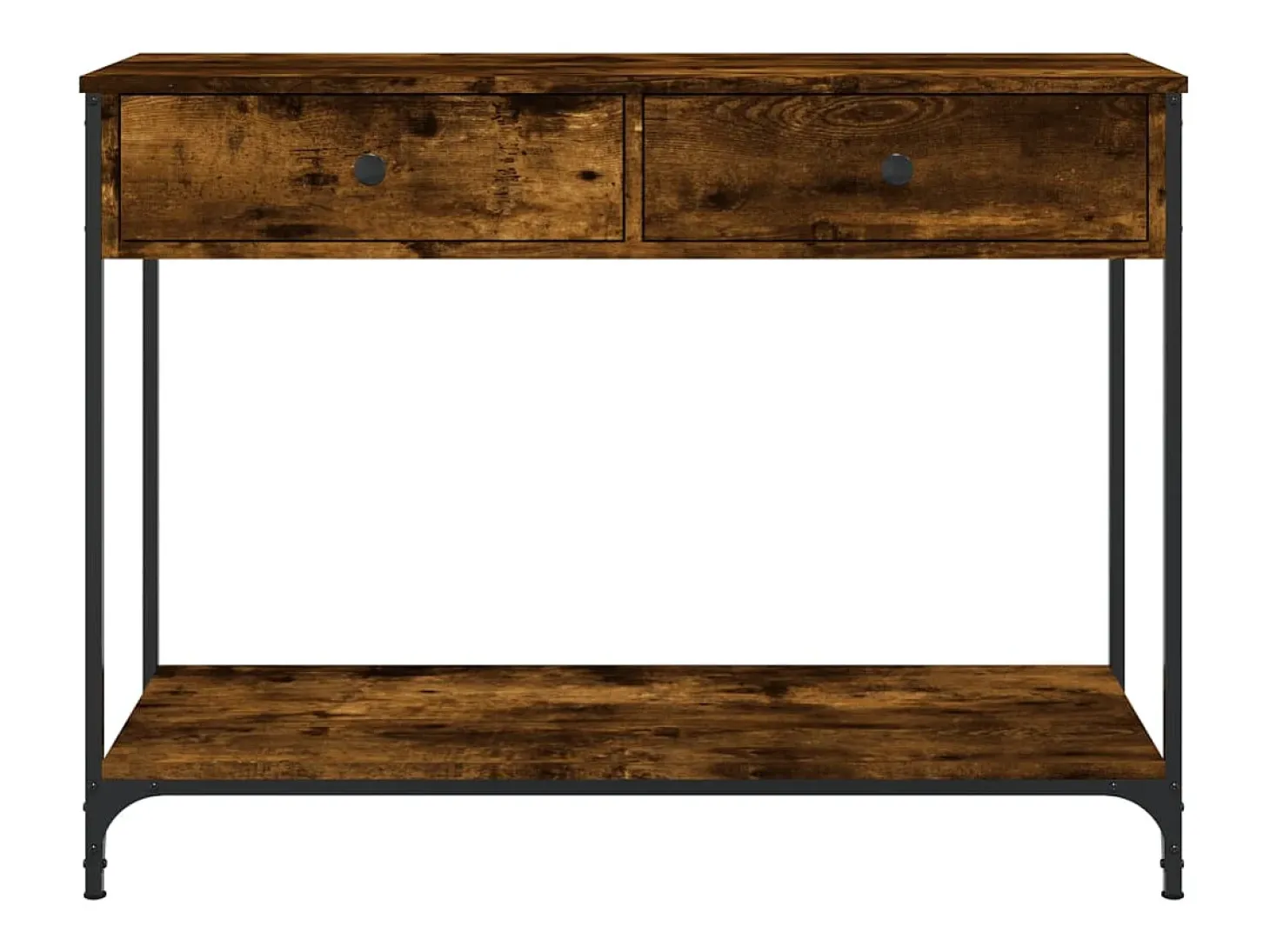 Mesa consola madera contrachapada roble ahumado 100x34,5x75 cm