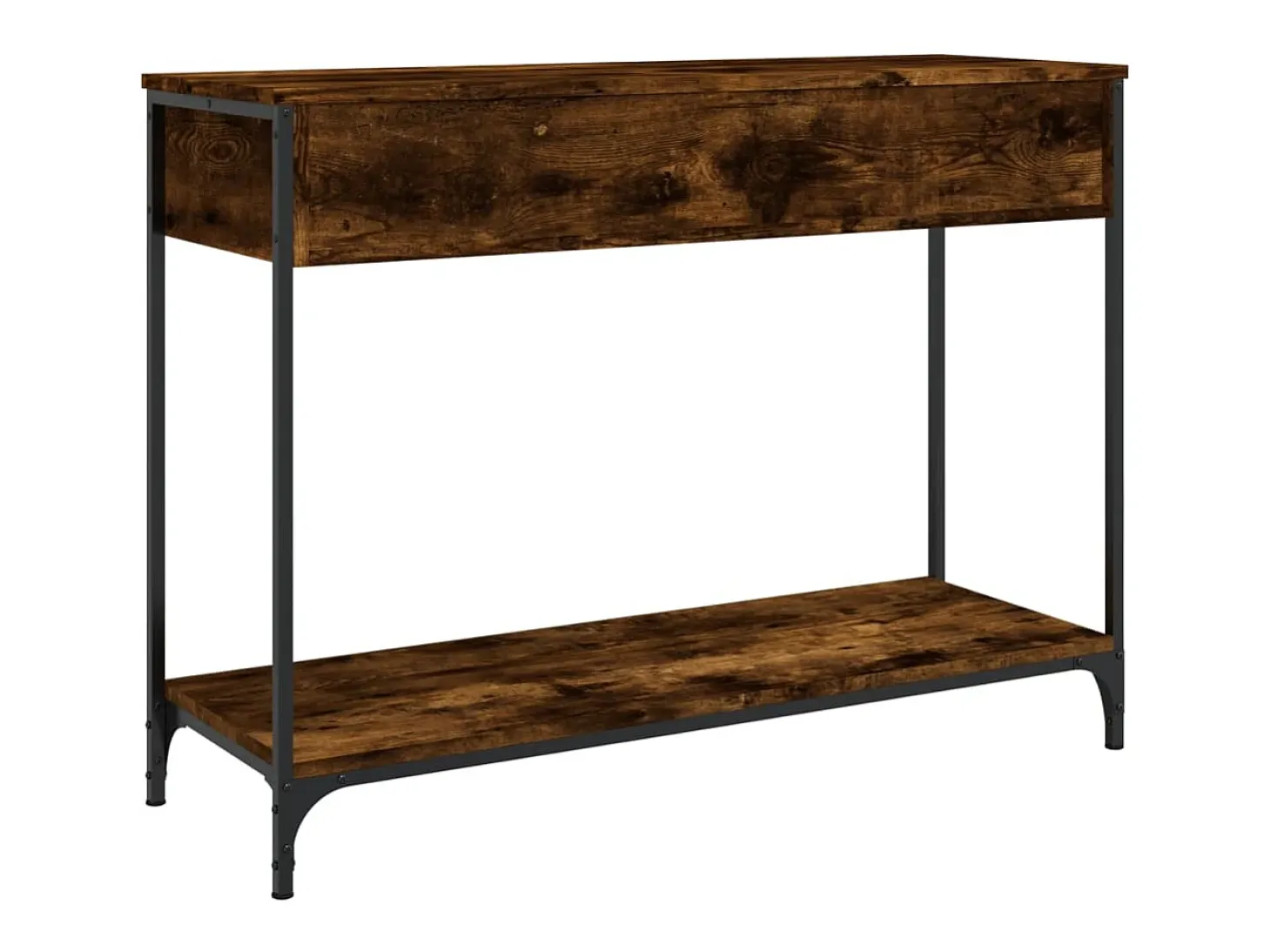 Mesa consola madera contrachapada roble ahumado 100x34,5x75 cm
