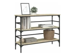 Mesa consola madera de ingeniería roble Sonoma 100x32x75 cm ES971923