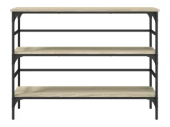 Mesa consola madera de ingeniería roble Sonoma 100x32x75 cm ES971923