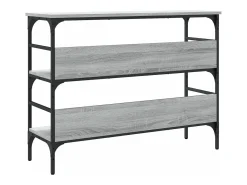 Mesa consola madera de ingeniería gris Sonoma 100x32x75 cm