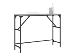 Mesa consola madera de ingeniería gris Sonoma 100x32x75 cm ES967216