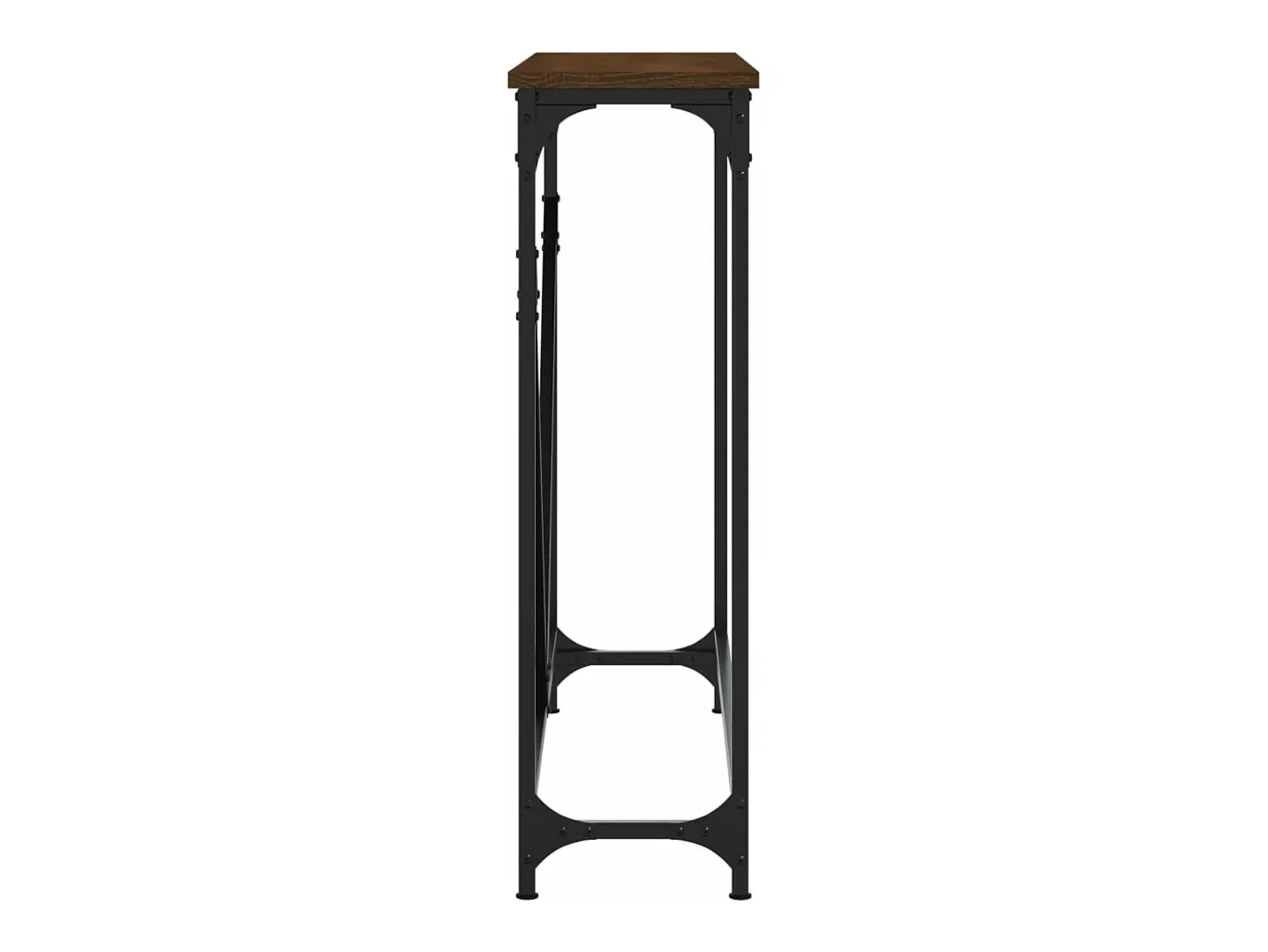 Mesa consola madera de ingeniería marrón roble 102x22,5x75 cm
