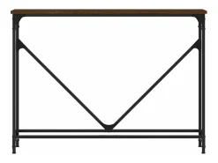 Mesa consola madera de ingeniería marrón roble 102x22,5x75 cm