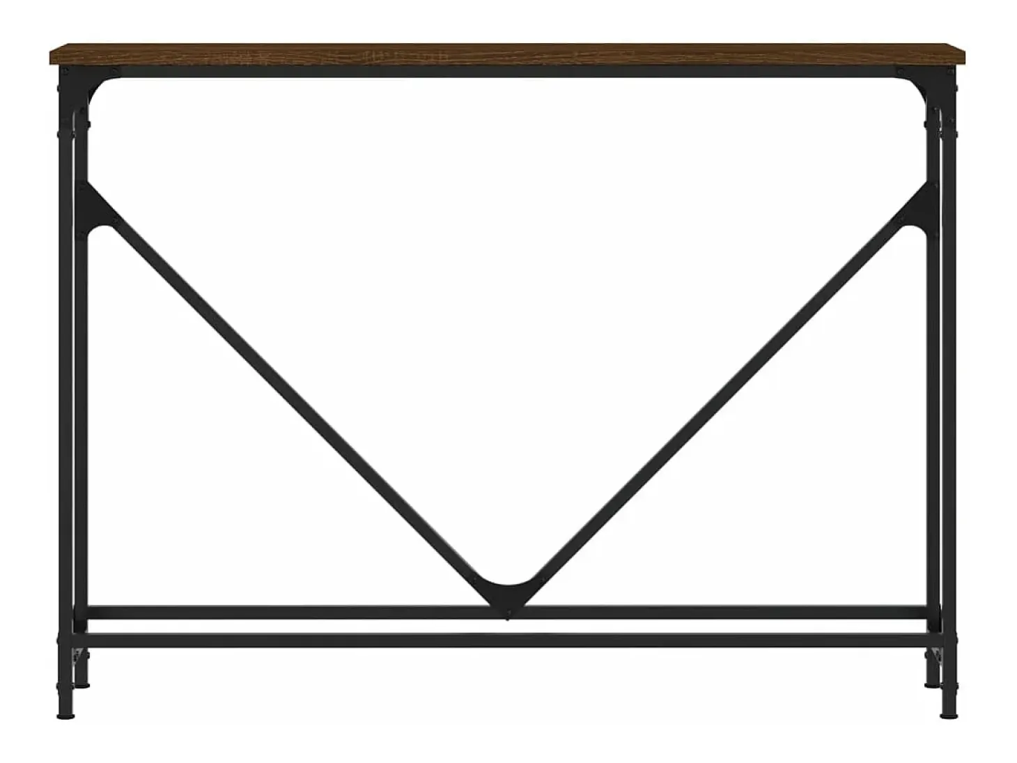 Mesa consola madera de ingeniería marrón roble 102x22,5x75 cm