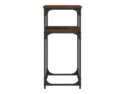 Mesa consola madera de ingeniería marrón roble 75x35,5x75 cm