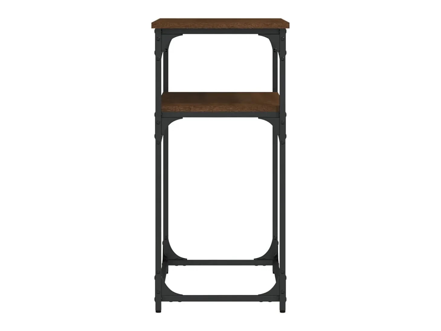 Mesa consola madera de ingeniería marrón roble 75x35,5x75 cm