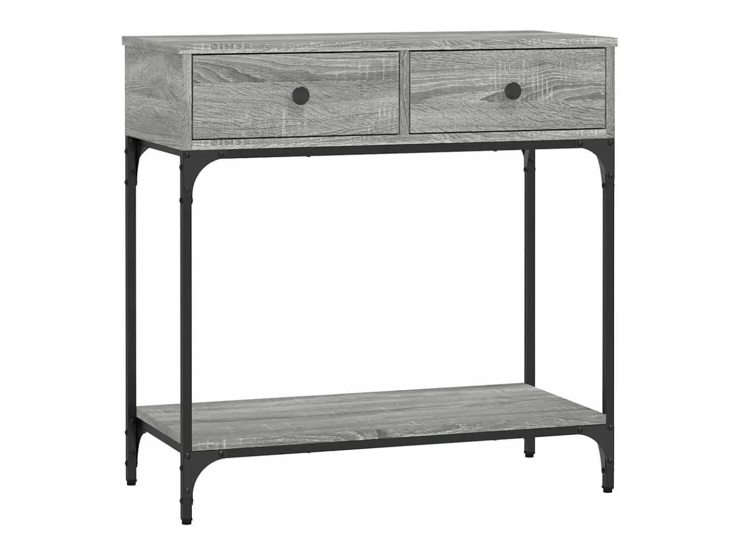 Mesa consola madera de ingeniería gris Sonoma 75x34,5x75 cm