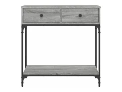 Mesa consola madera de ingeniería gris Sonoma 75x34,5x75 cm