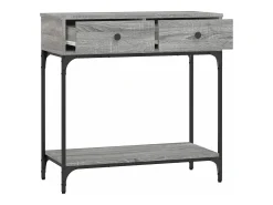 Mesa consola madera de ingeniería gris Sonoma 75x34,5x75 cm
