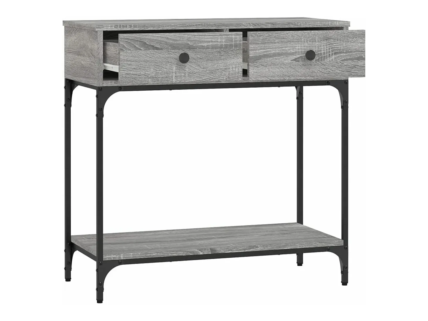 Mesa consola madera de ingeniería gris Sonoma 75x34,5x75 cm