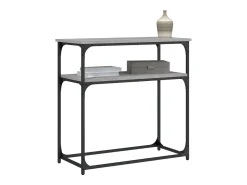 Mesa consola madera de ingeniería gris Sonoma 75x35,5x75 cm