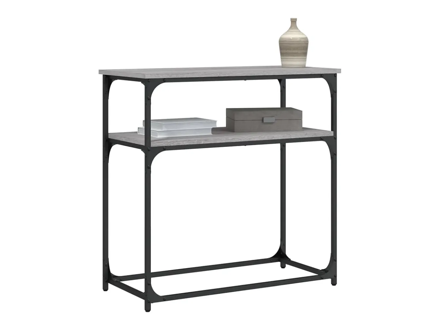 Mesa consola madera de ingeniería gris Sonoma 75x35,5x75 cm
