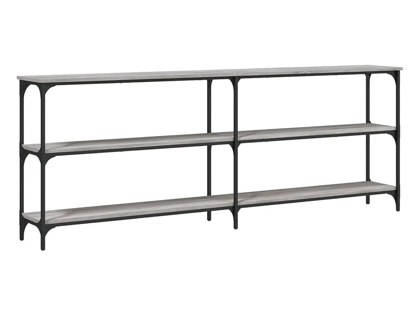 Mesa consola madera de ingeniería gris Sonoma 200x29x75 cm ES559949