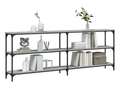 Mesa consola madera de ingeniería gris Sonoma 200x29x75 cm ES559949
